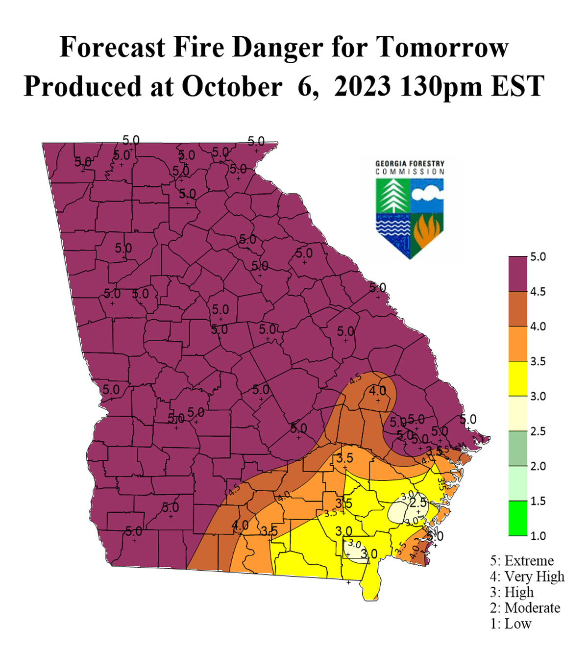 Fire Risk Rising Rapidly with Onset of Cold Front Forestry