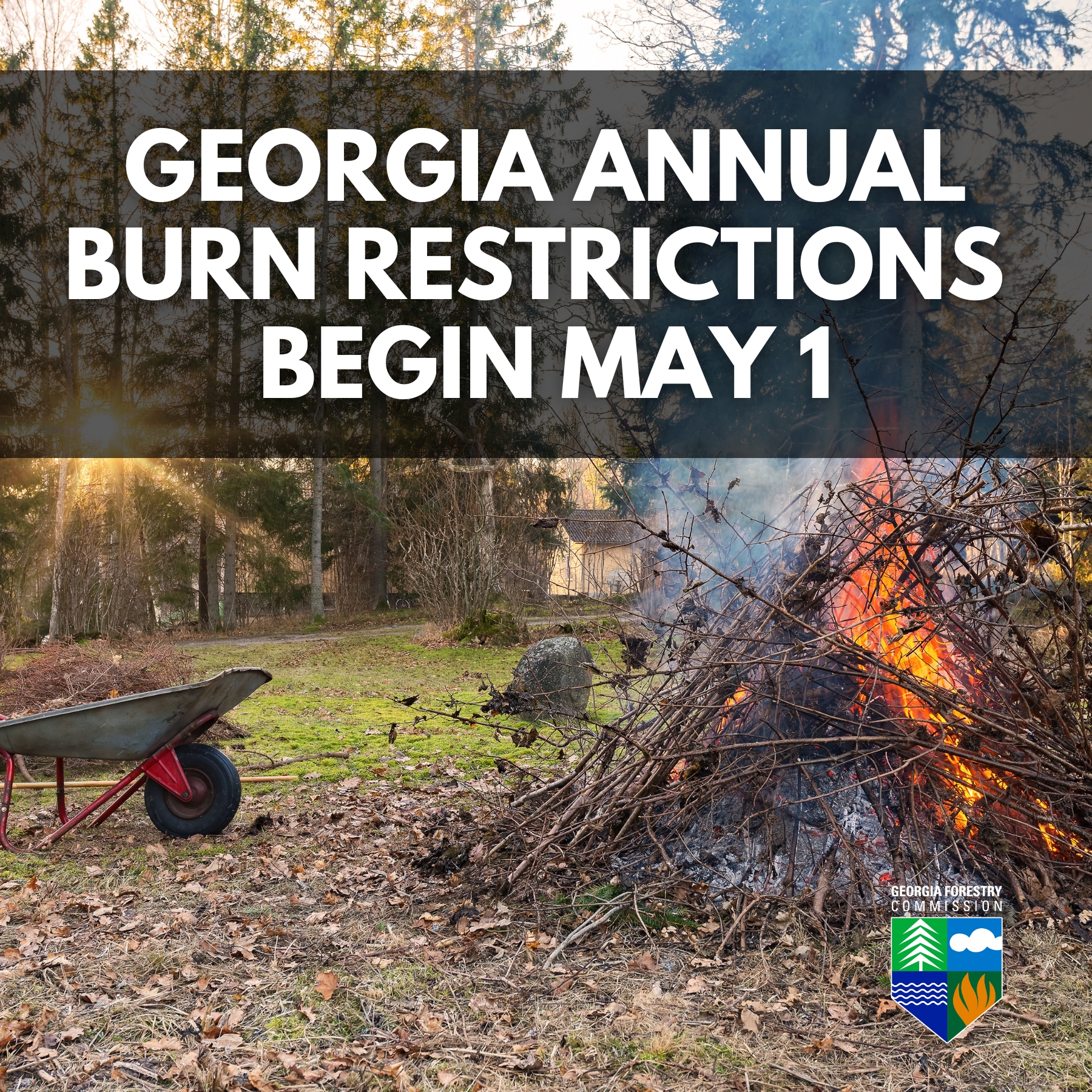 GEORGIA ENVIRONMENTAL PROTECTION DIVISION ANNOUNCES ANNUAL BAN ON OPEN BURNING